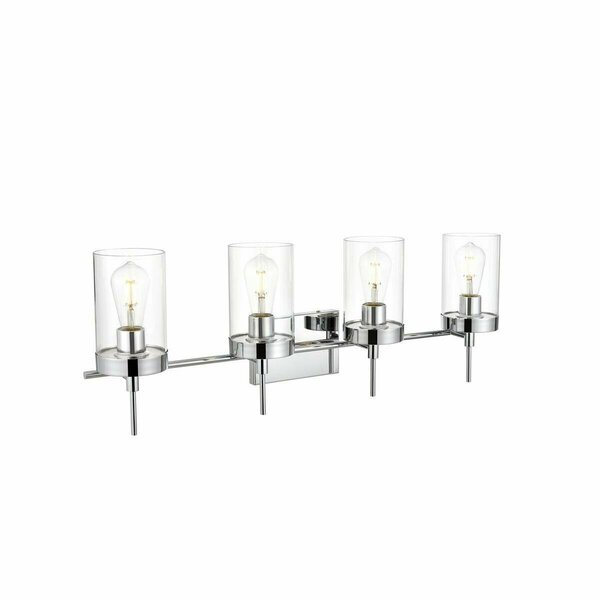 Cling 110 V E26 Four Light Vanity Wall Lamp, Chrome CL2956542